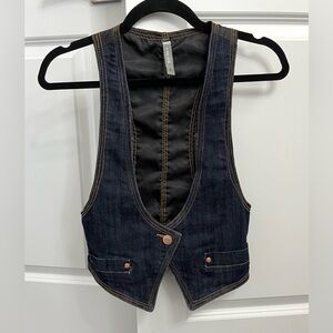 Farlow Jeans Denim Vest Women’s Size Small Sleeveless Y2K